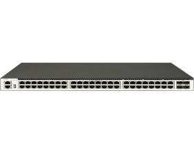 48 個(gè) 1GE Base-T 端口，4 個(gè) 10GE SFP+端口，三層以太網(wǎng)交換機(jī)
